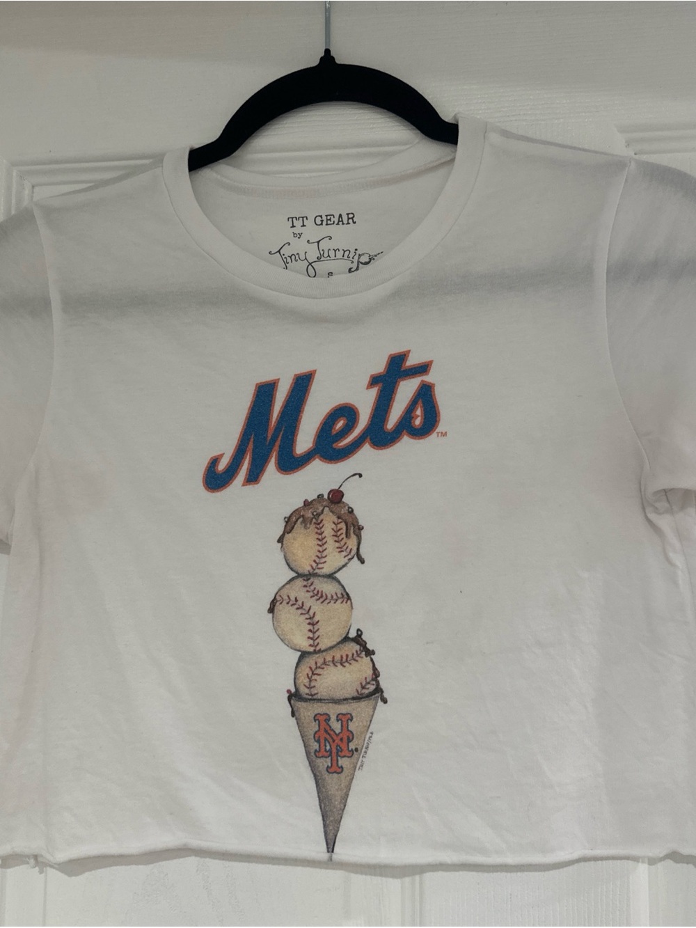 Mets Graphic Cropped Baby Tee
